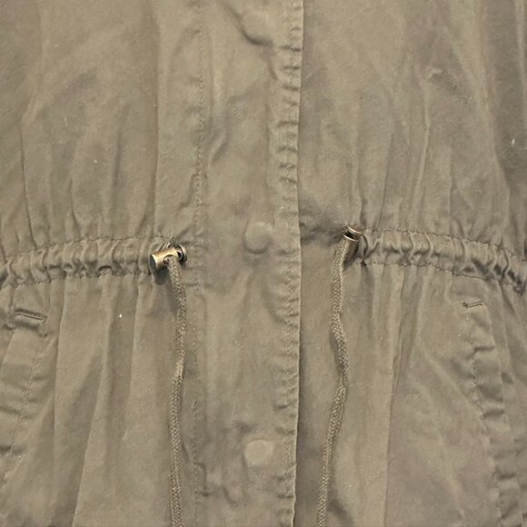 HOT TOPIC Skull Lace Military Jacket Green Gothic Punk Grunge Utility Coat. M - Picture 8 of 13